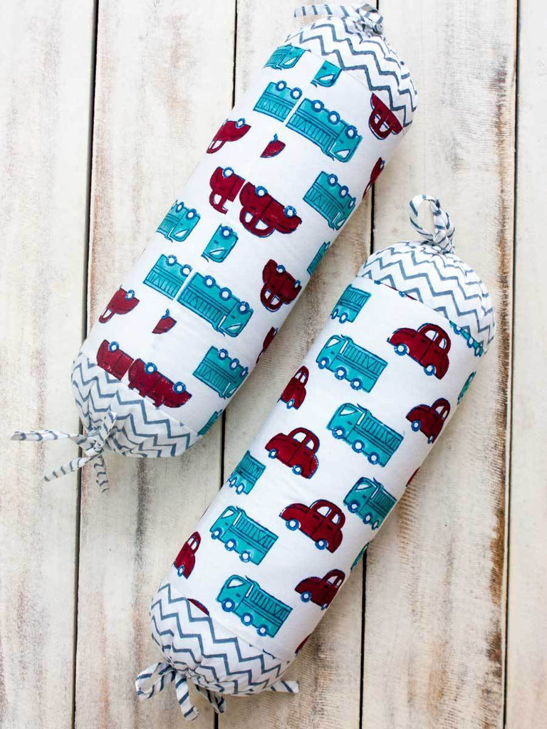 My Red Car Organic Cotton Infant Bolster - Set of 2 New Kids Collection