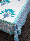Palm Hand Block Print Cotton Table Cover Table Cloths