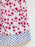 Deep Pink Starry Sky Pin-Tuck Layered Frock with a Bow Kids Clothing