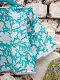 Marigold Silk Block Printed Lehanga Set of 4