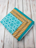 Turquoise Geometrical Block Printed Cotton Duvet Cover - Pinklay