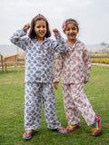 Unicorn Organic Cotton Top & Pyjama Set - Pinklay