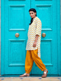 Wildflower Cotton Kurta & Lantern Pants Set - Pinklay