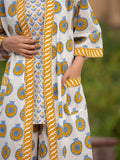 Gulshan Cotton Kimono Lounge Set - Pinklay