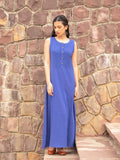 Neela Indigo Dabu Cotton Pintuck Dress - Pinklay