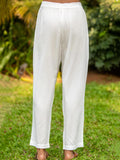 Snow White Cotton Trousers - Pinklay