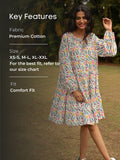 Dancing Tulips Balloon Sleeve Dress