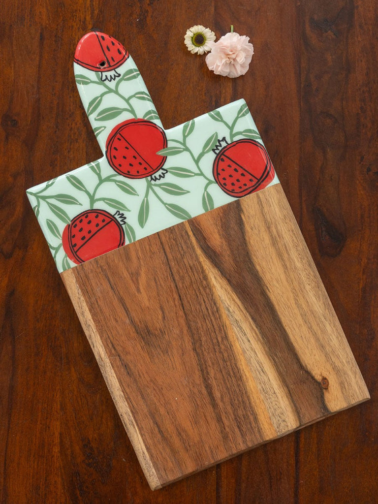 Kalindi Kunj Wooden Platter/Chopping Board - Pinklay