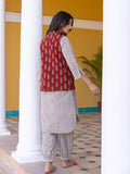 Set of 3 - Pujo Kurta, Lantern Pants and Jacket