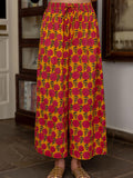 Red Lily Cotton Palazzo Pants | Pinklay