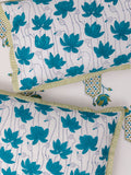 Saagar Hand Block Printed Cotton Bed Sheet - Pinklay