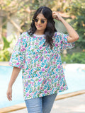 Samarthya Hand Block Printed T-shirt - Comfort-fit - Pinklay