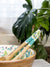 Set of 3 - Coral Catwalk Salad Bowl With Serving Spoons - Pinklay