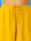 Solid Yellow Slub Shorts - Pinklay