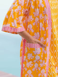 Snuggle Cotton Block Printed Kimono/Robe - Pinklay