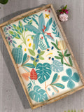 Wild Bloom Wooden Tray - Pinklay