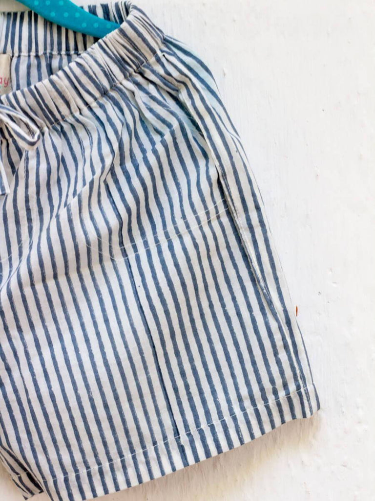 Zebra Lines Organic Cotton Shorts Kids Clothing