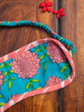 Floral Turquoise Eye Mask - Pinklay