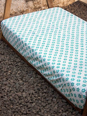 Appu Star Cotton Cot/Crib Fitted Sheet Kids Fitted Sheet