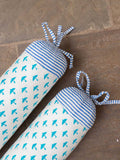 Turquoise Umbrella Organic Cotton Infant Bolsters - Pinklay
