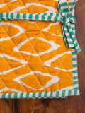 Yellow Ikat Foldable Jewellery Pouch - Pinklay